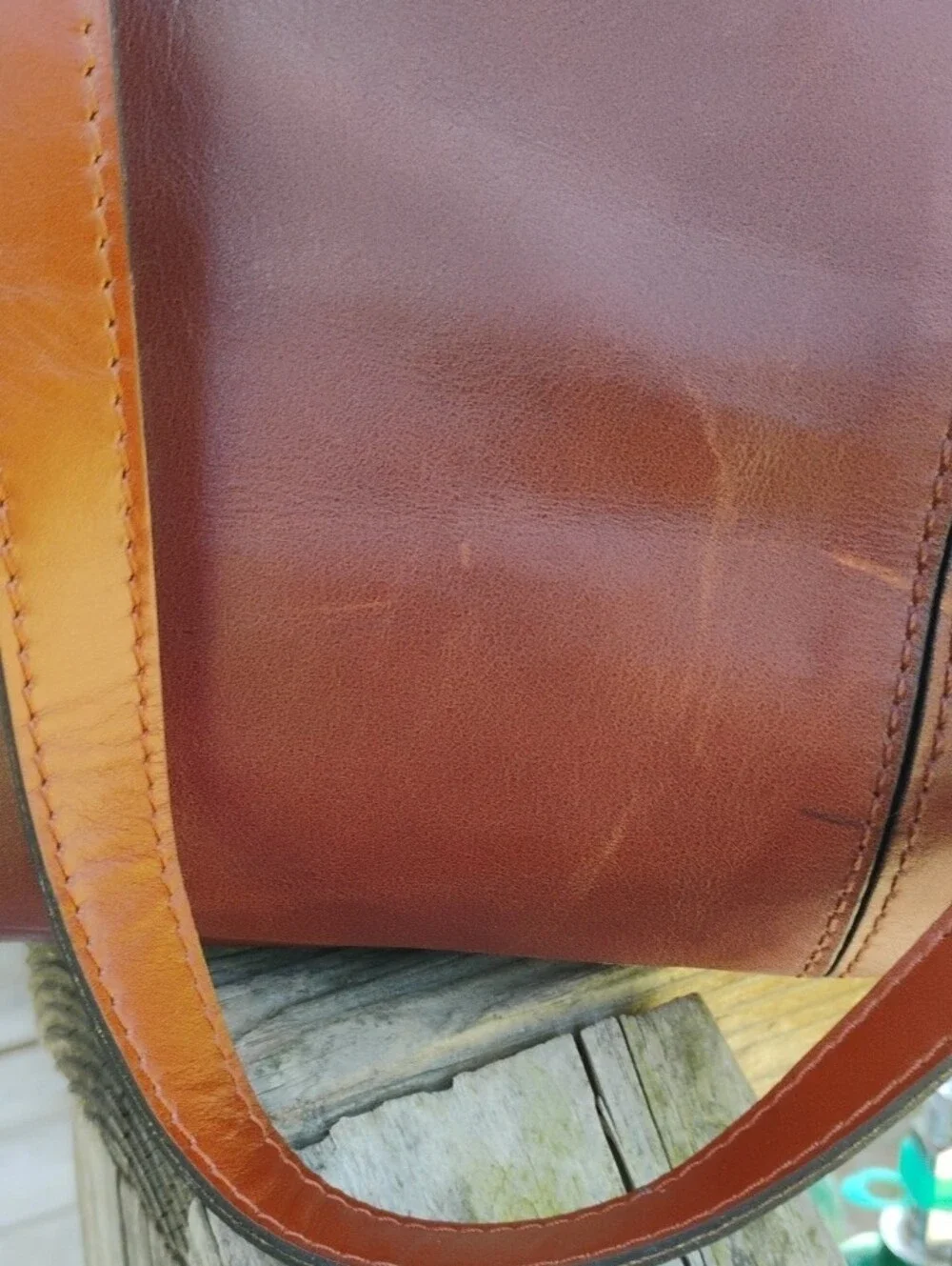 Patricia Nash Leather Whitney Drawstring Tote Bag - 3 Compartment _ Cross. Strap - Picture 6 of 15